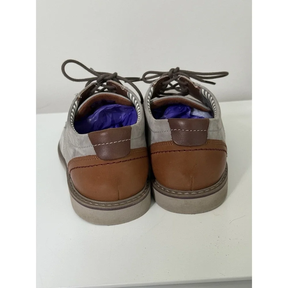 Clarks Mens Radcliff Low Gray Leather Casual Shoes Suede Sz‎ 12 Event Office